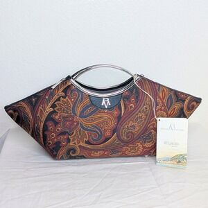 Pierangelo Masciadri PM Arte & Moda Bellagio Silk Paisley Handbag NWT Signed